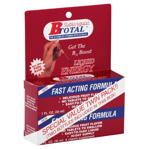 Btotal Liquid Energy Sublingual B12 Boost Twin Pack