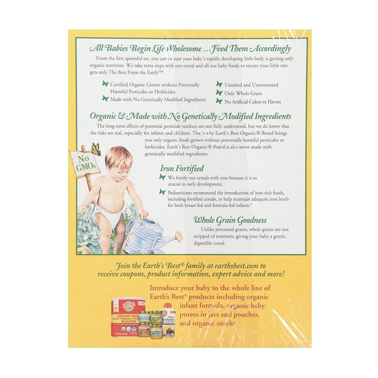 Earth's Best Organic Whole Grain Oatmeal Cereal for Baby