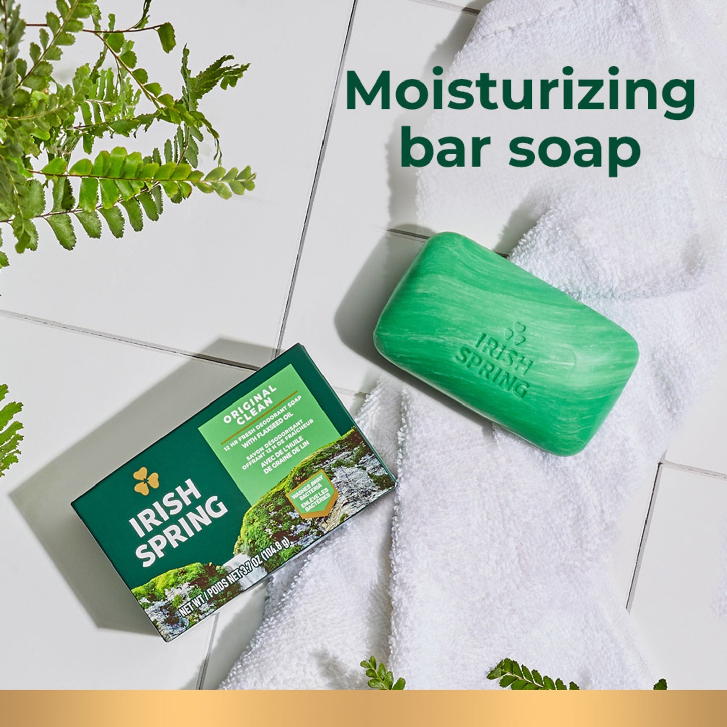 Irish Spring Original Clean Deodorant Bar Soap for Men