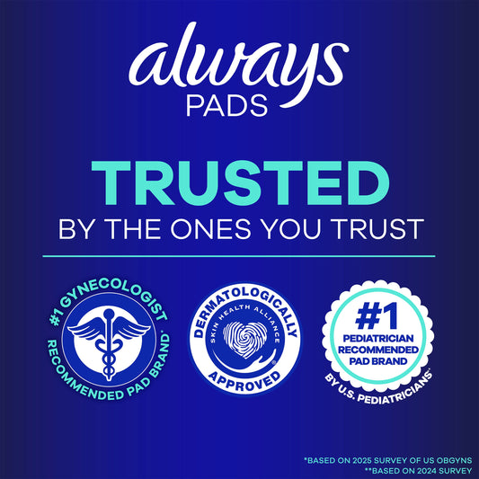 Always Maxi Pads Overnight Absorbency Unscented Size 4