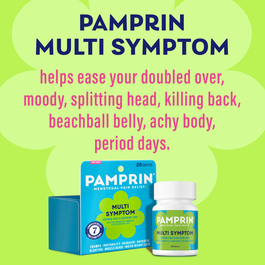 Pamprin Multi Symptom Menstrual Pain Relief Coated Caplets