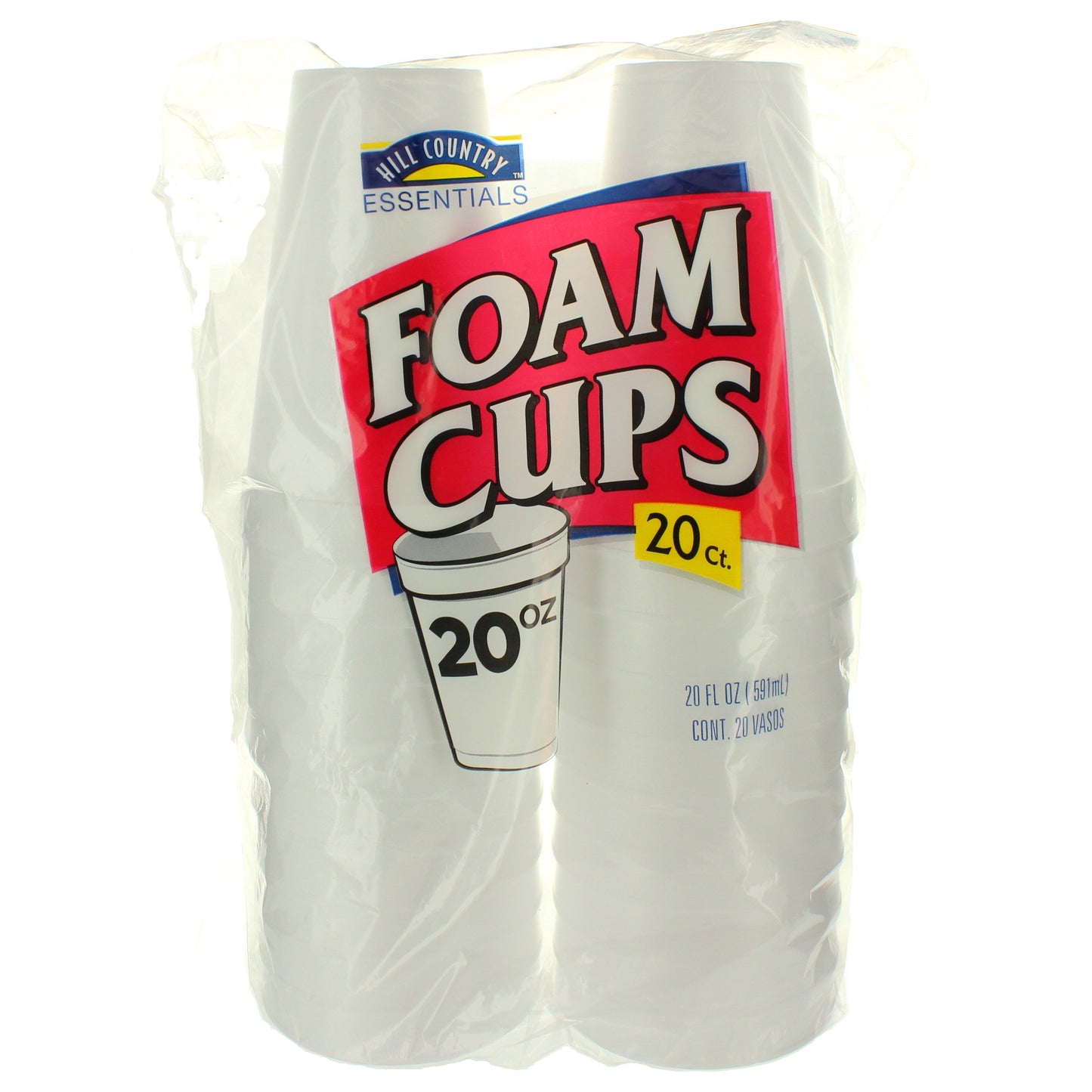 Hill Country Essentials 20 oz Foam Cups