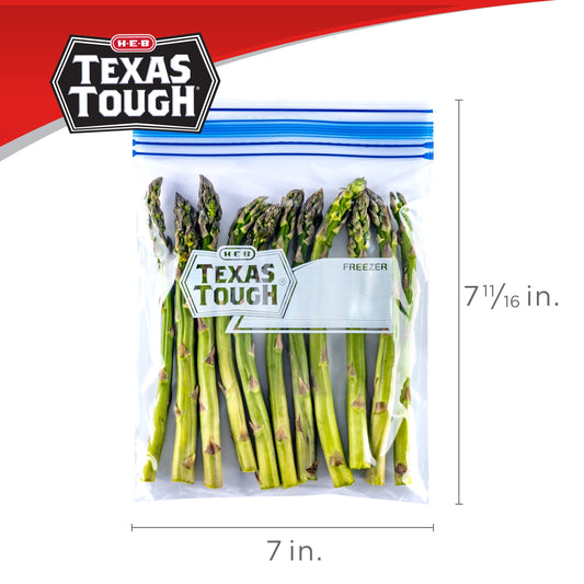 H-E-B Texas Tough Double Zipper Quart Freezer Bags