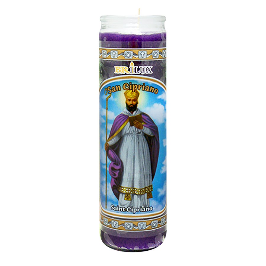 Brilux Saint Cipriano Religious Candle - Purple Wax