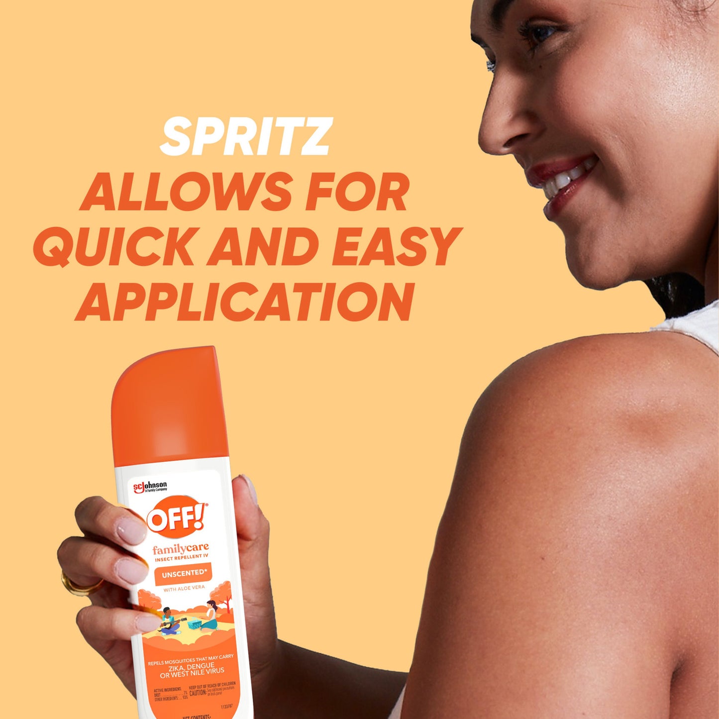 OFF! FamilyCare Mosquito Repellent Unscented Bug Spray