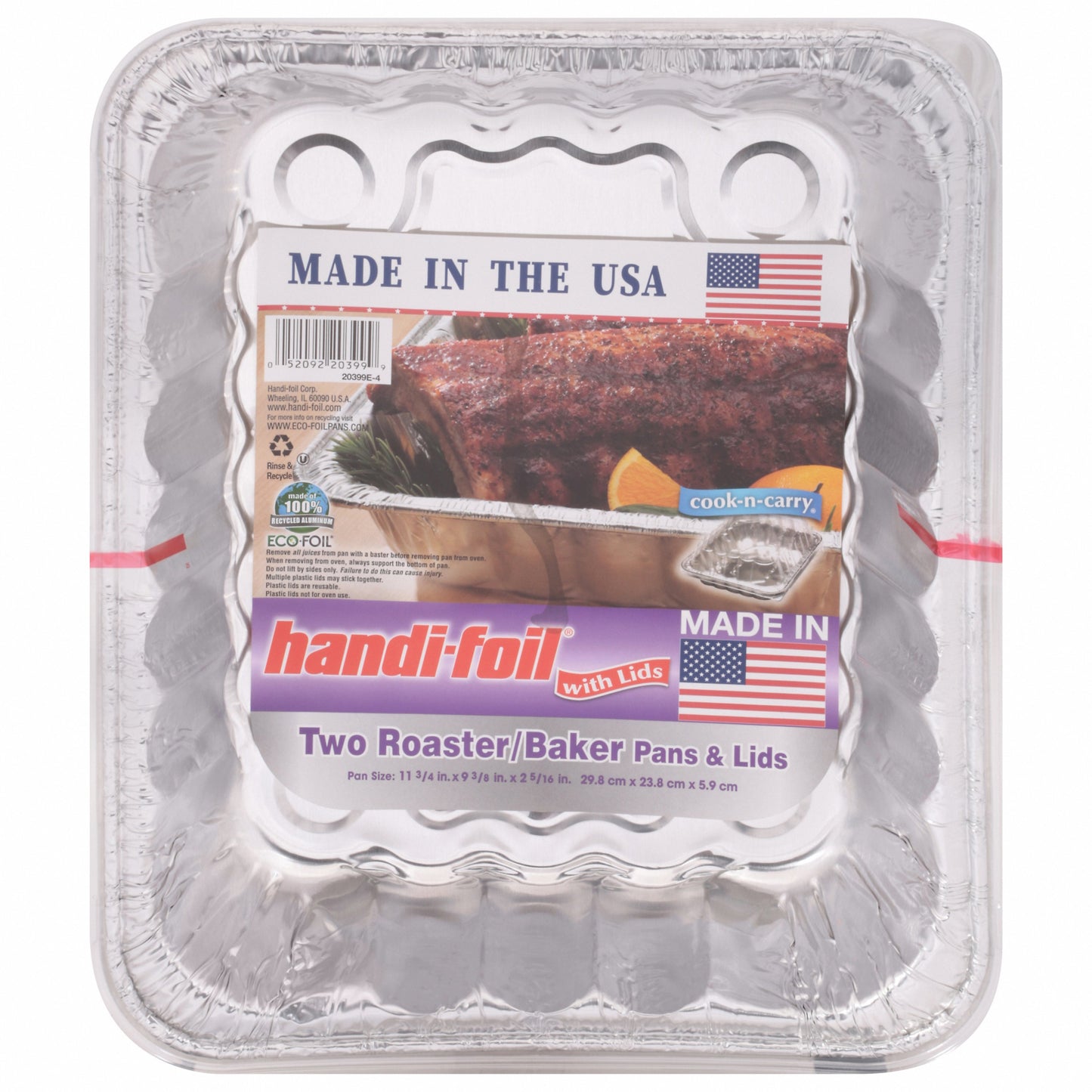 Handi-Foil Roaster-Baker Pans & Lids, 2 pk