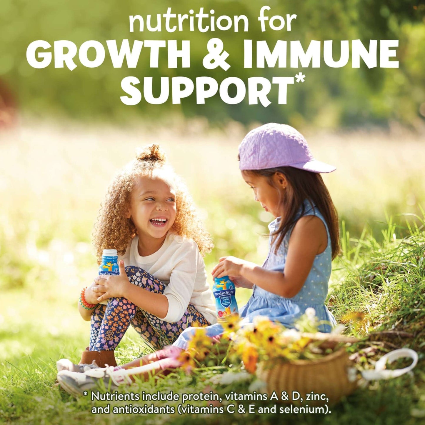 PediaSure Grow & Gain with Immune Support 7g Protein Shake for Kids - Strawberry, 8 oz Bottles