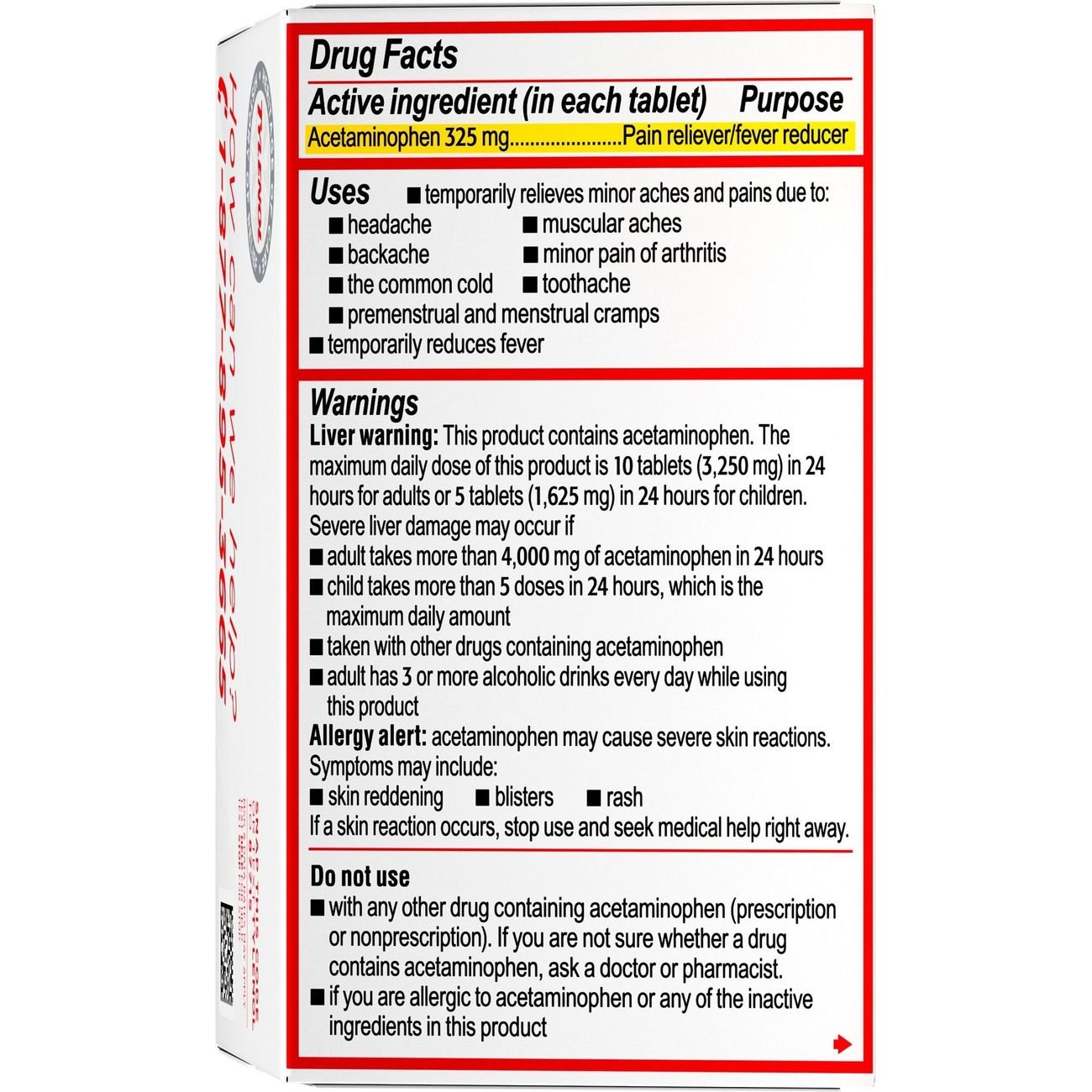 Tylenol Regular Strength 325 mg Tablets