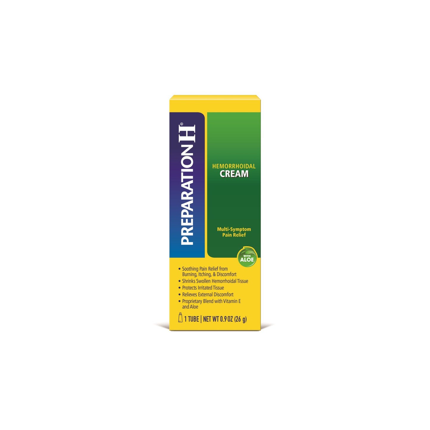Preparation H Hemorrhoid Symptom Treatment Cream, Maximum Strength Multi-Symptom Pain Relief with Aloe