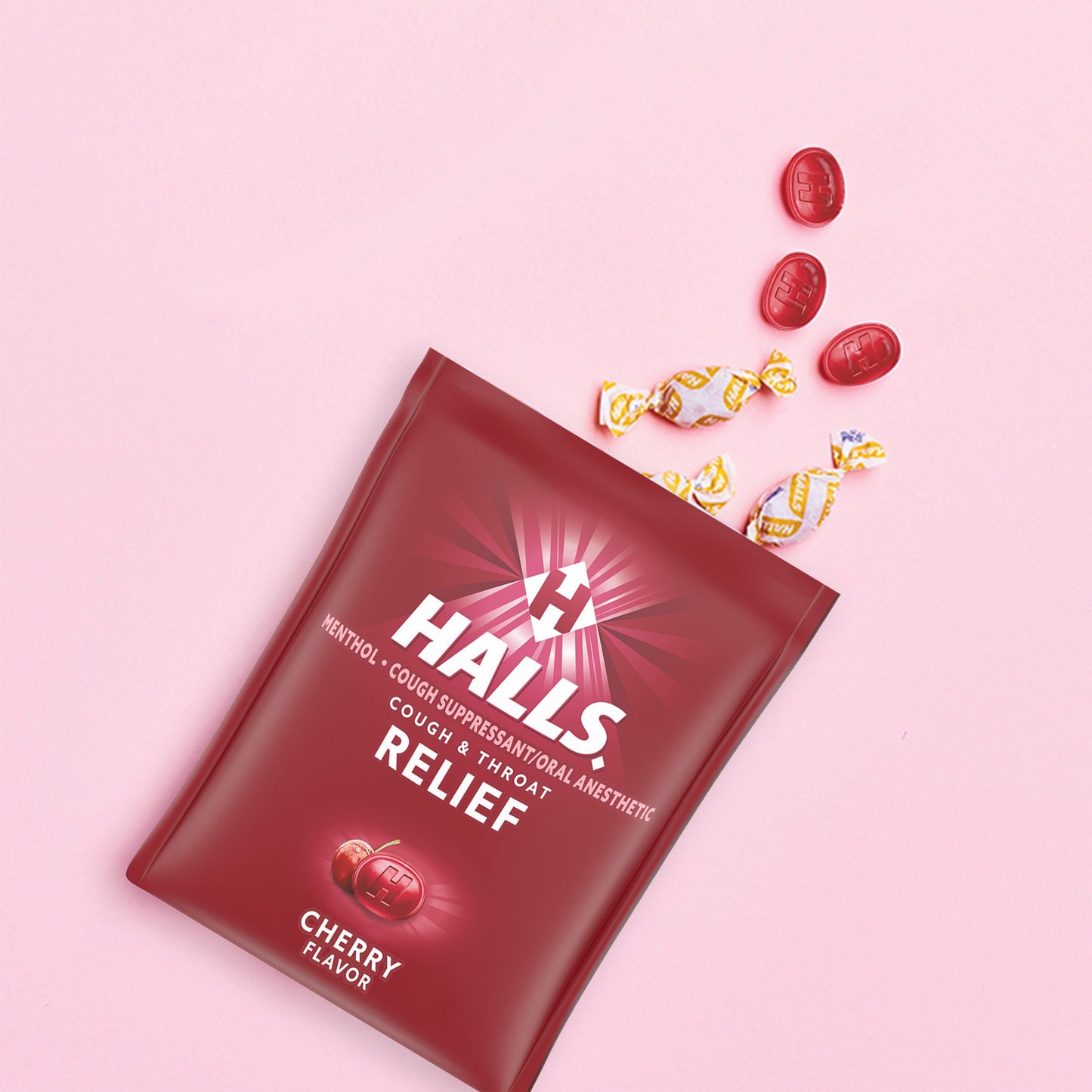 Halls Relief Cherry Cough Drops