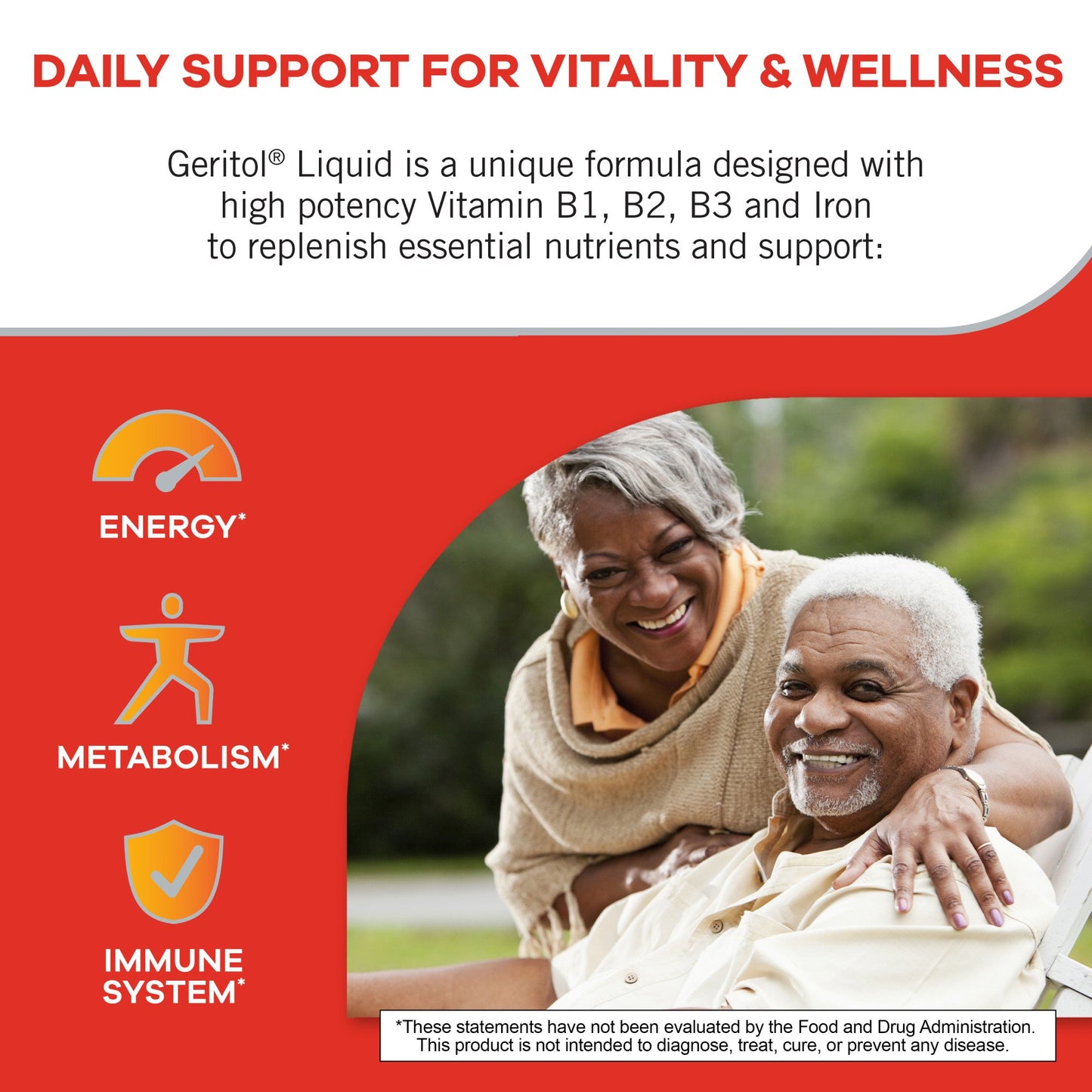 Geritol B-Vitamin & Iron Liquid Supplement