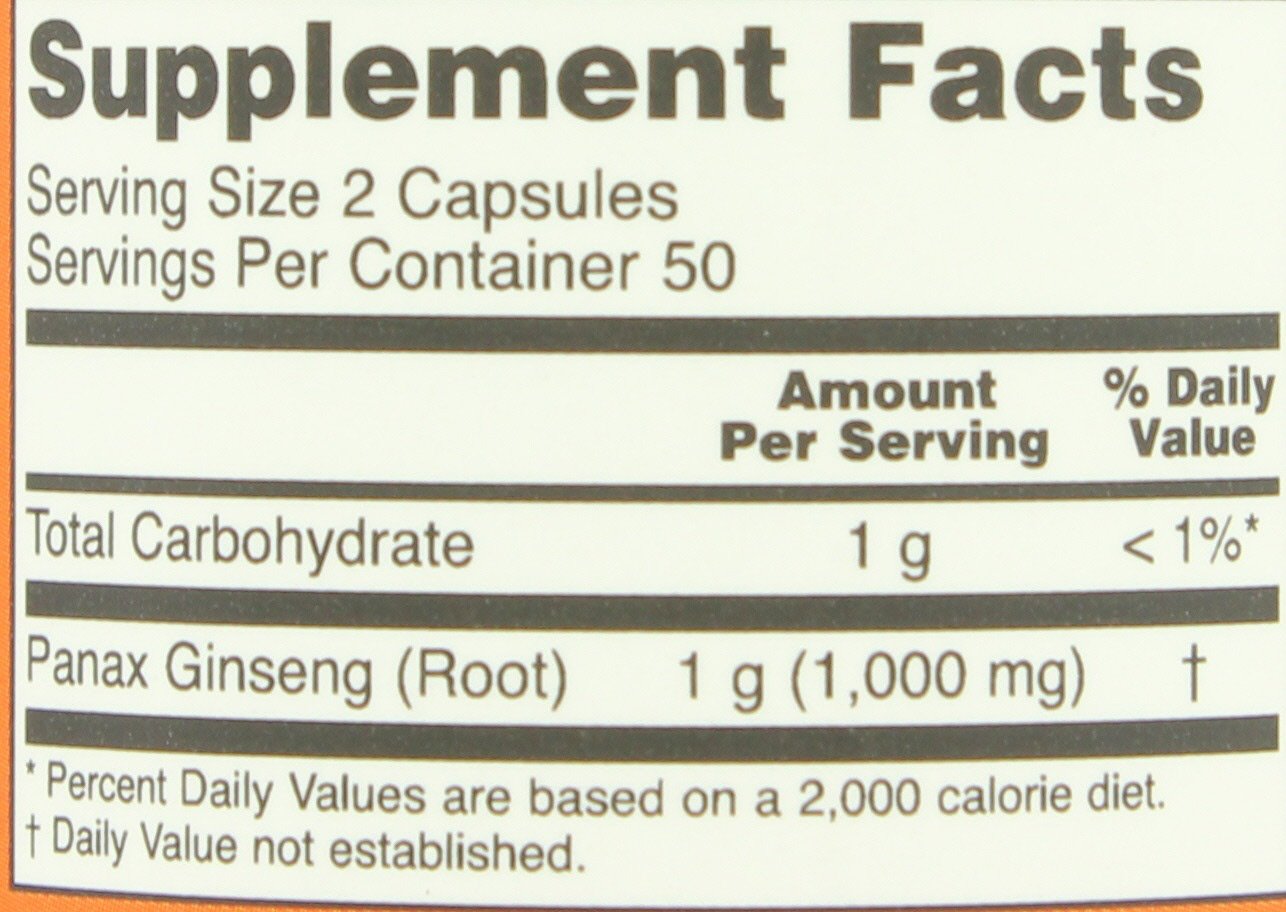 NOW Panax Ginseng 520 mg Capsules