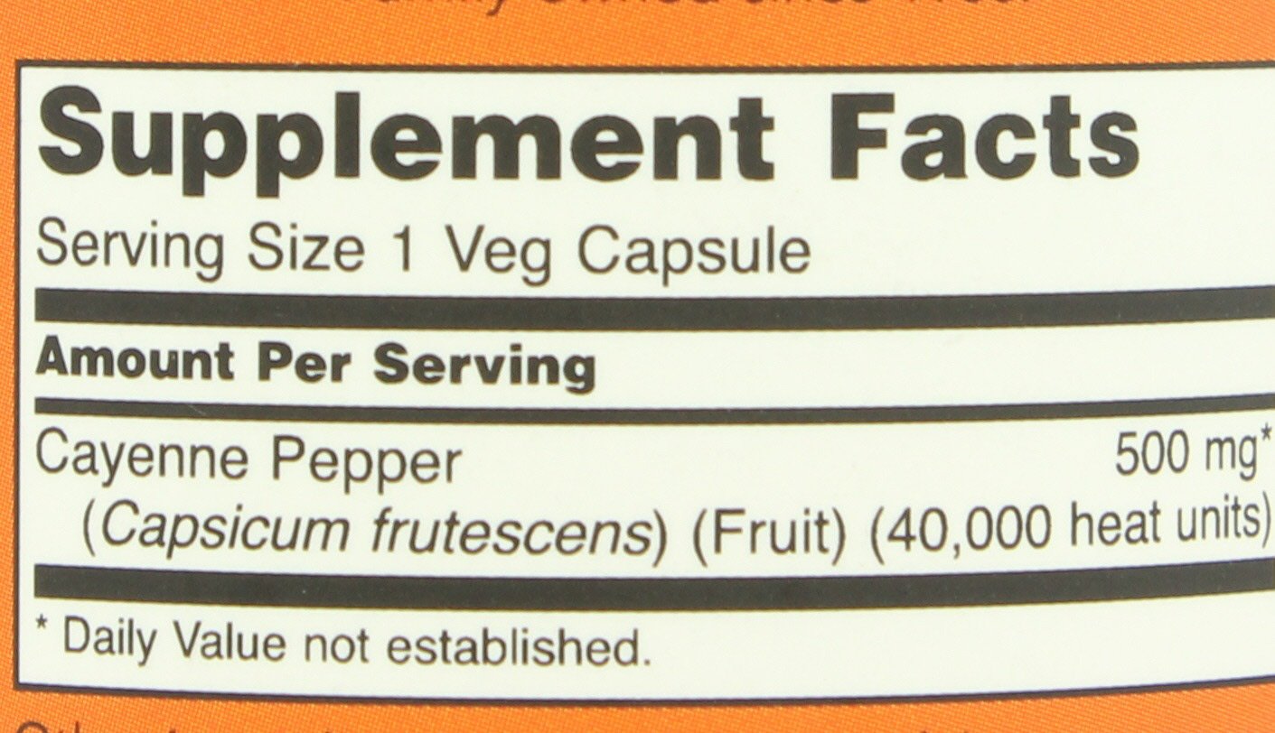 NOW Cayenne 500 mg Capsules