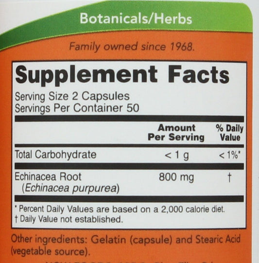 NOW Echinacea 400 mg Capsules