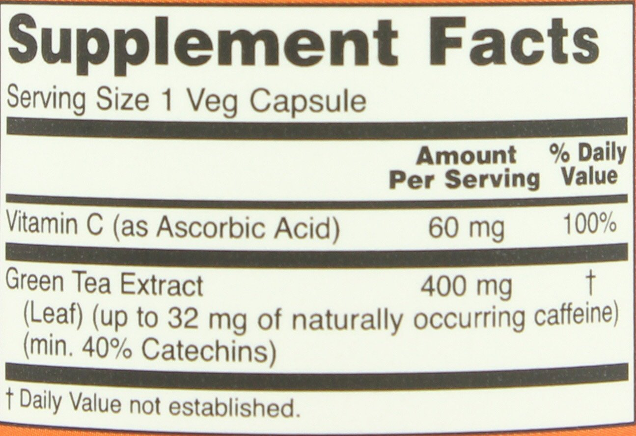 NOW Green Tea Extract 400 mg Veg Capsules