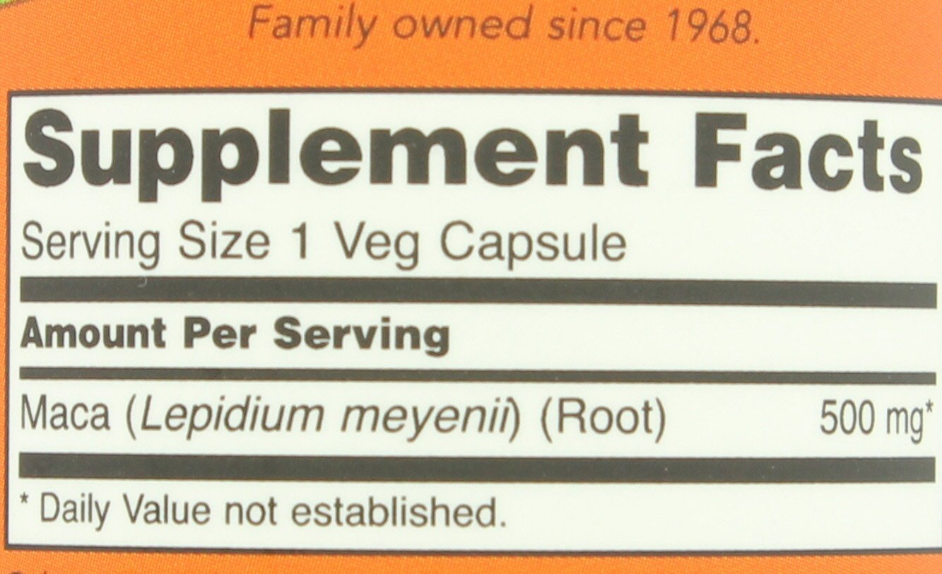 NOW Maca 500 mg Veg Capsules