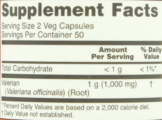 NOW Valerian Root 500 mg Capsules