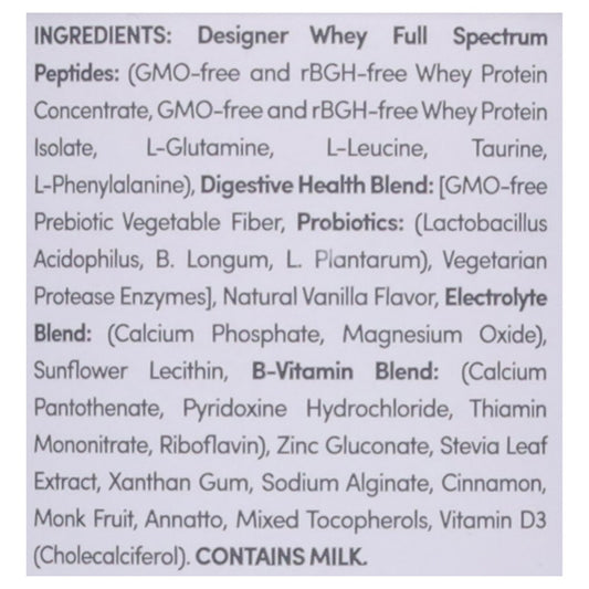 Designer Wellness Designer Whey 20g Protein Powder - French Vanilla