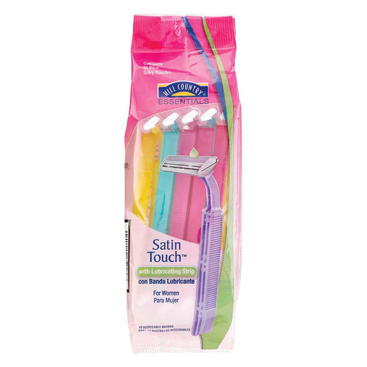 Hill Country Essentials Satin Touch with Lubricating Strip Disposable Razors For Women