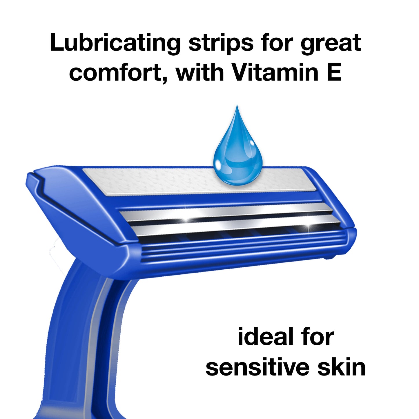 Hill Country Essentials Twin Blade Plus with Lubricating Strip Disposable Razors for Men