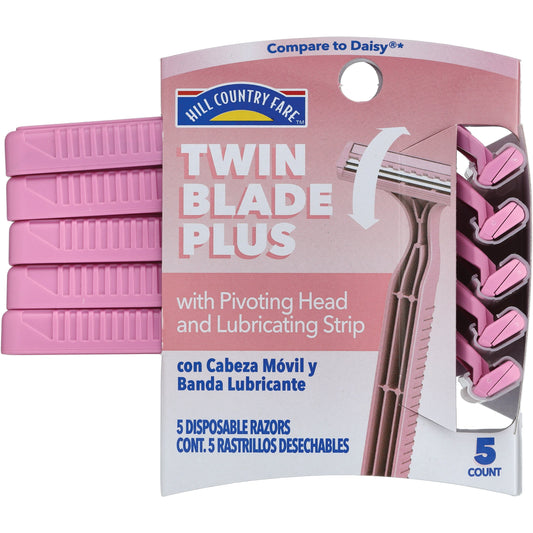 Hill Country Essentials Twin Blade Plus with Lubricating Strip Disposable Razors For Women