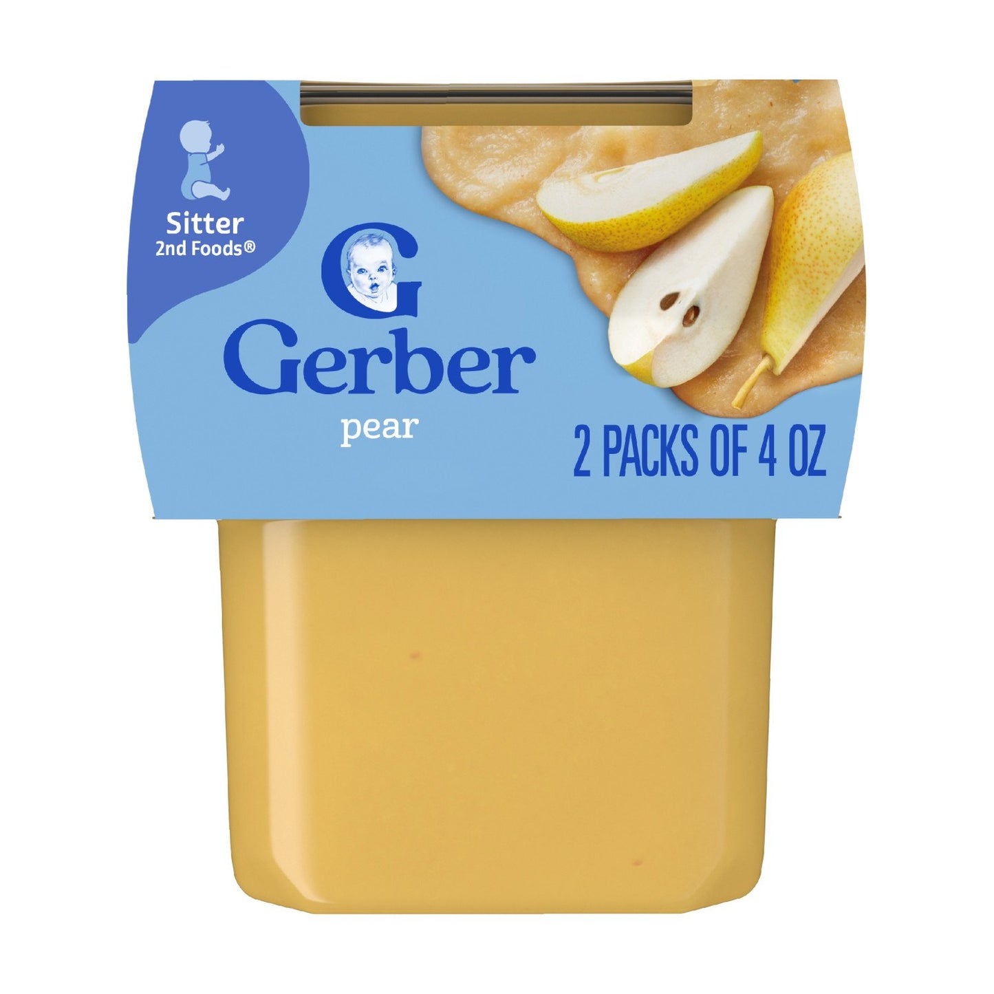 Gerber Stage 2 Baby Food - Pear, 4 oz Tubs
