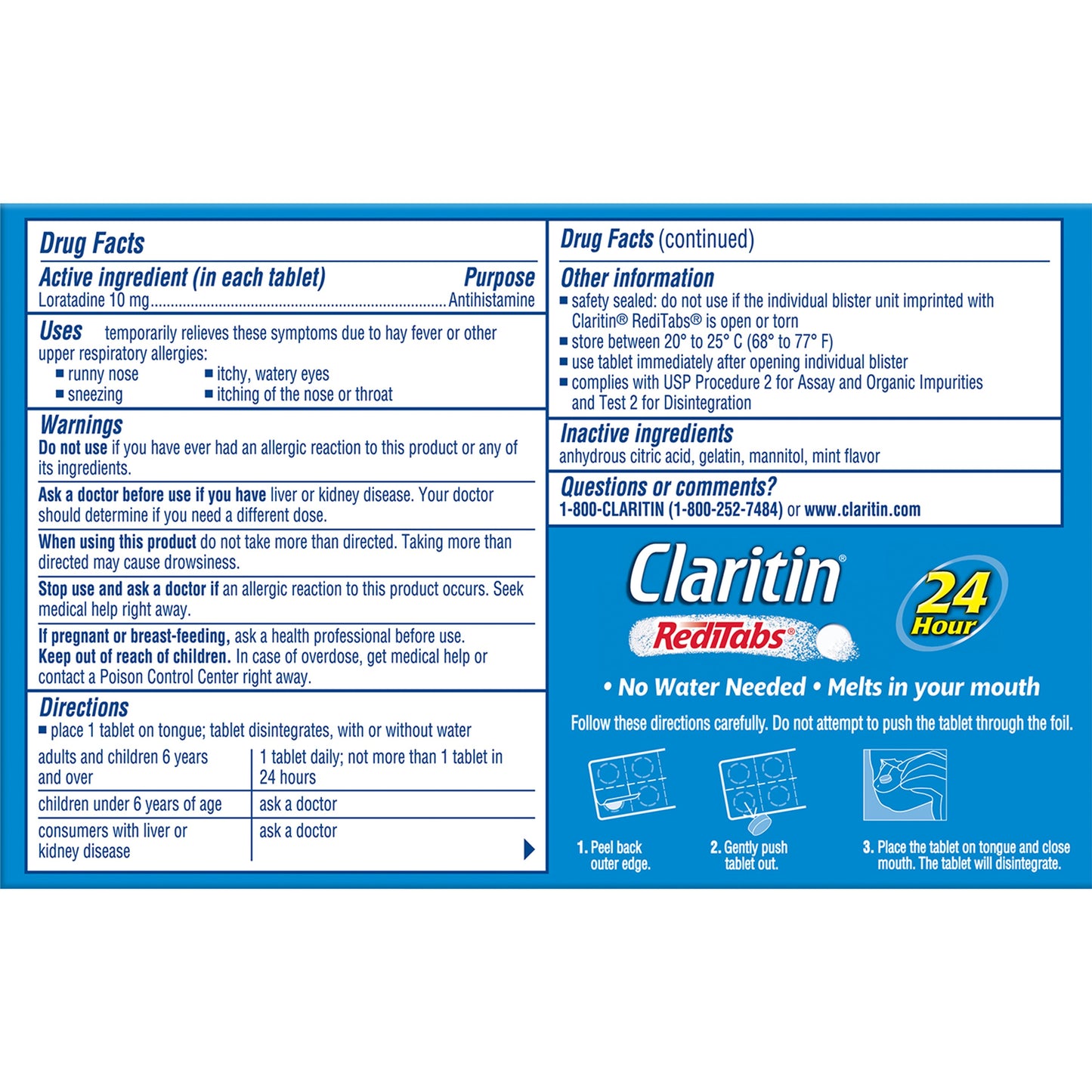 Claritin RediTabs 24 Hour Allergy Relief Tablets