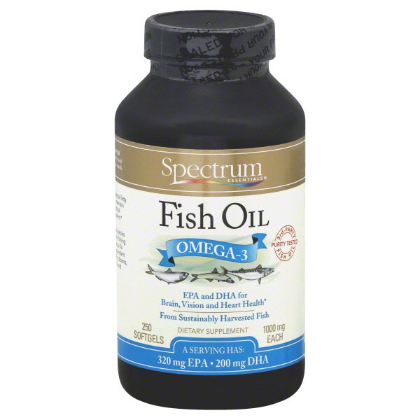Spectrum Essentials Fish Oil Omega-3 1000mg Softgels