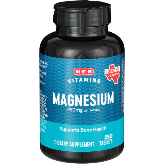 H-E-B Vitamins Magnesium 250 mg Tablets - Texas-Size Pack