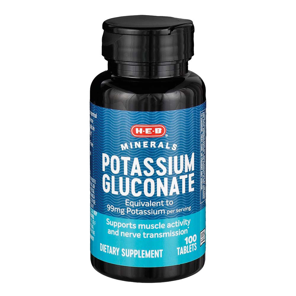 H-E-B Vitamins Potassium Gluconate 595 mg Tablets