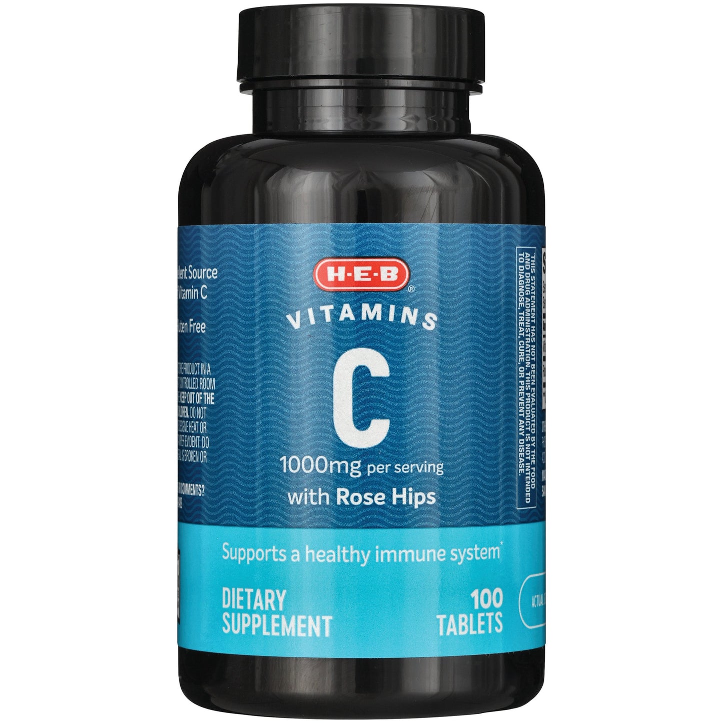 H-E-B Vitamins 1,000 mg C with Rose Hips Tablets