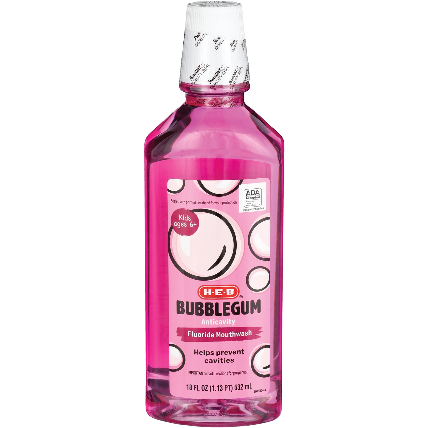 H-E-B Kid's Bubble Gum Flavor Anticavity Fluoride Mouth Rinse
