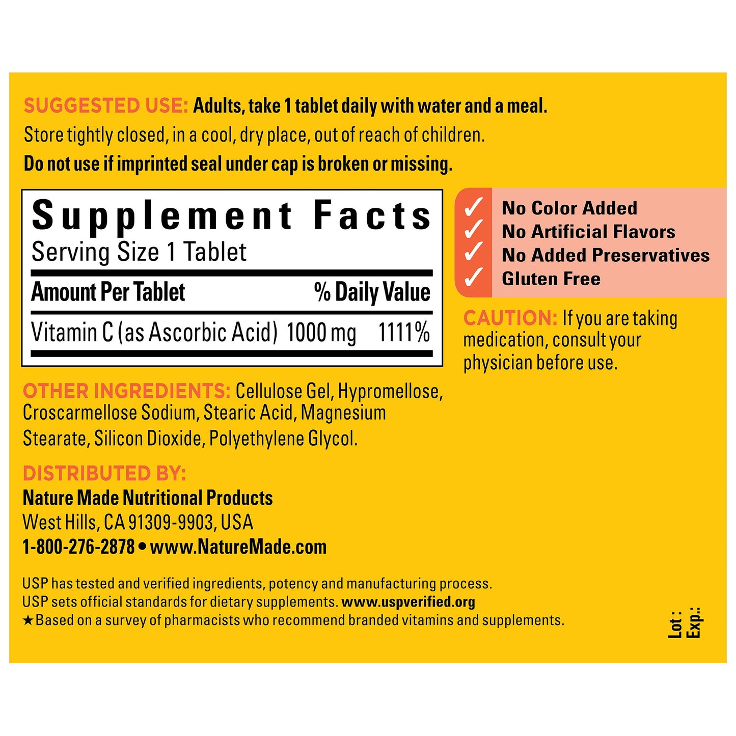 Nature Made Vitamin C 1000 mg Tablets