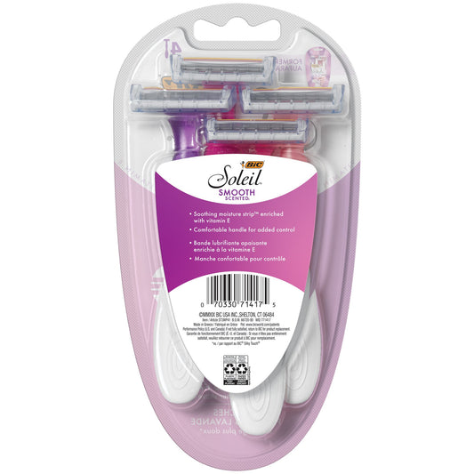 BIC Soleil Smooth 3 Blades Razors - Lavender