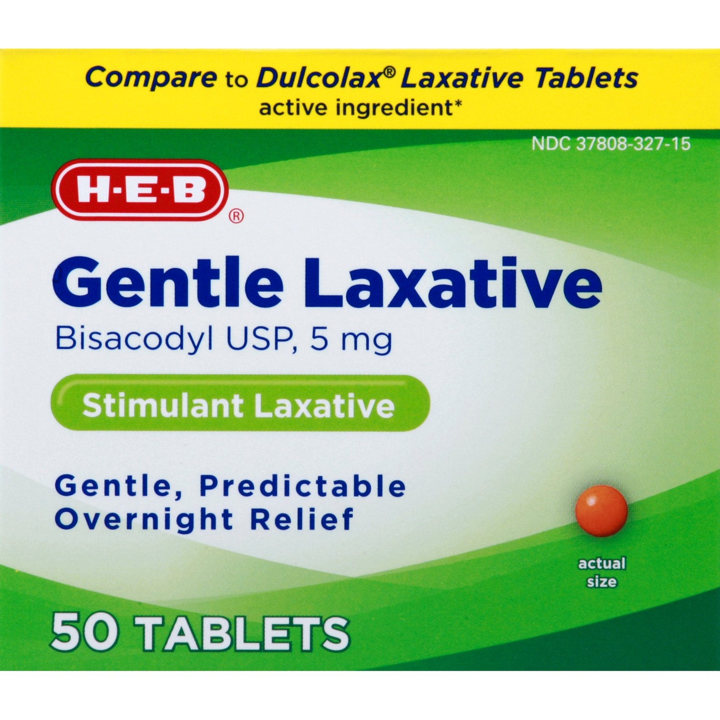 H-E-B Gentle Laxative Bisacodyl Tablets - 5 mg