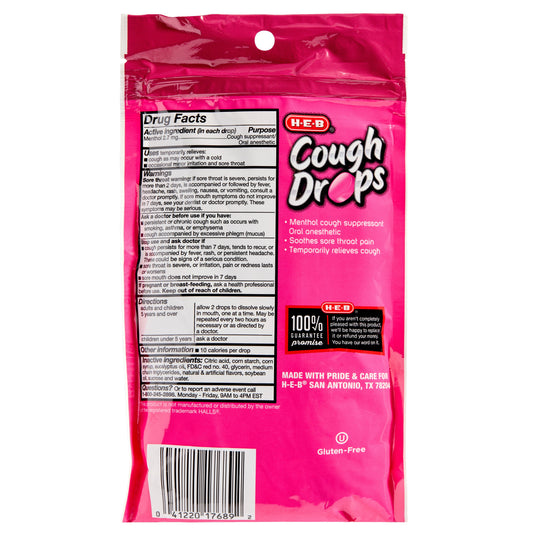 H-E-B Cough Drops - Strawberry
