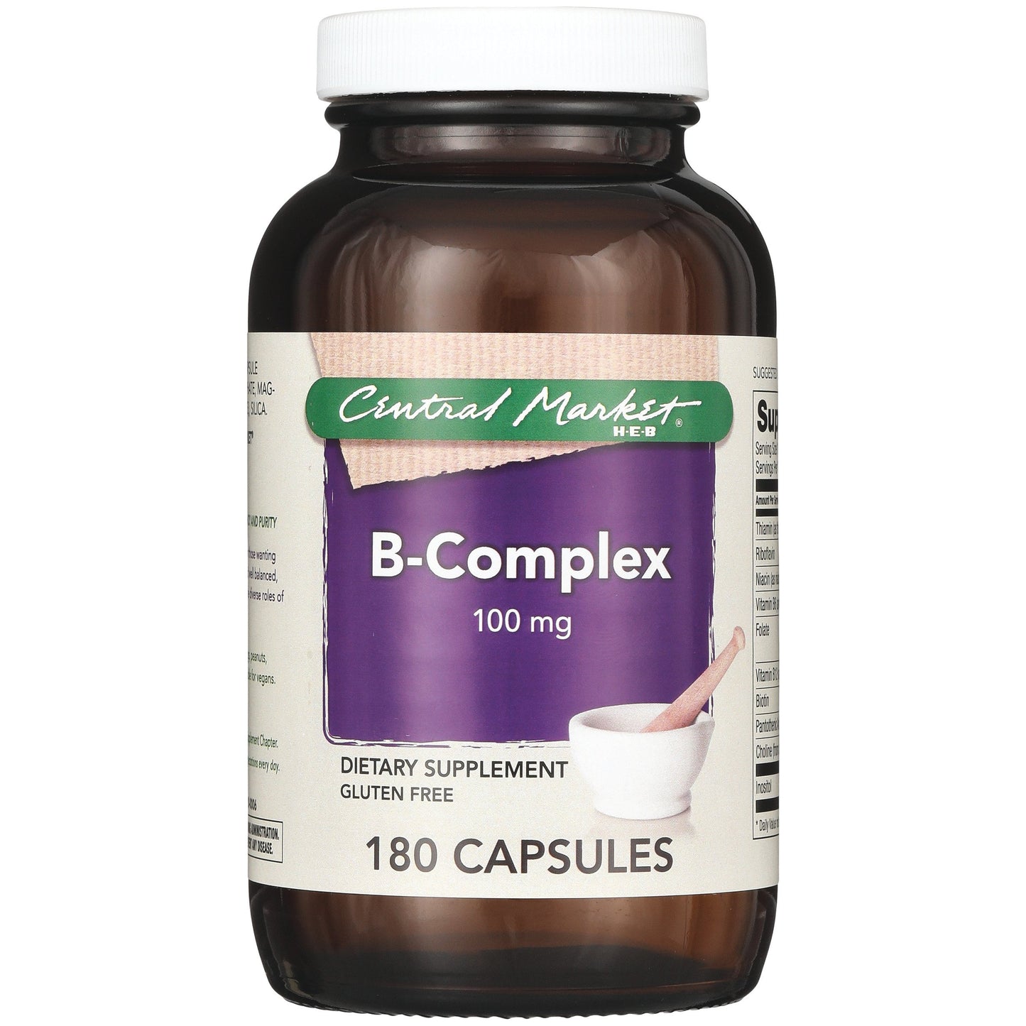 Central Market B-Complex 100 mg Vegan Capsules