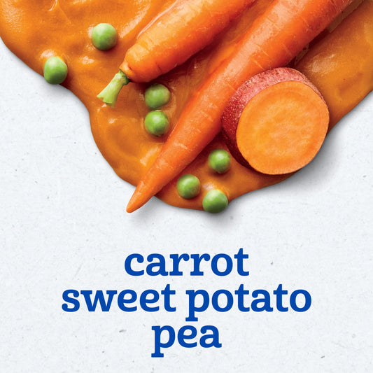 Gerber Stage 2 Baby Food - Carrot Sweet Potato & Pea, 4 oz Tubs