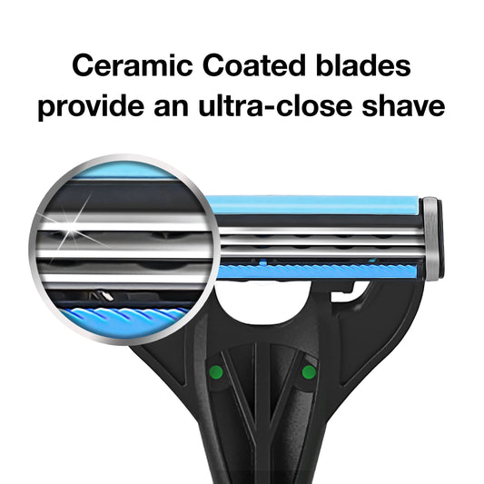 Hill Country Essentials Men's Speed 3 Triple Blade Disposable Razors For Sensitive Skin