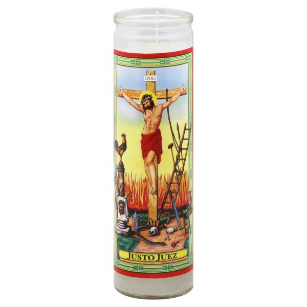 Reed Candle Justo Juez Religious Candle - White Wax