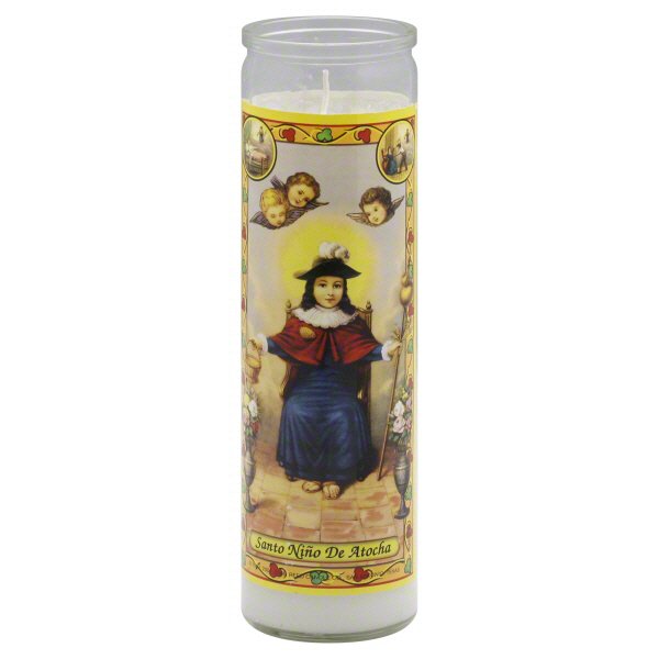 Reed Candle Santo Niño de Atocha Religious Candle - White Wax