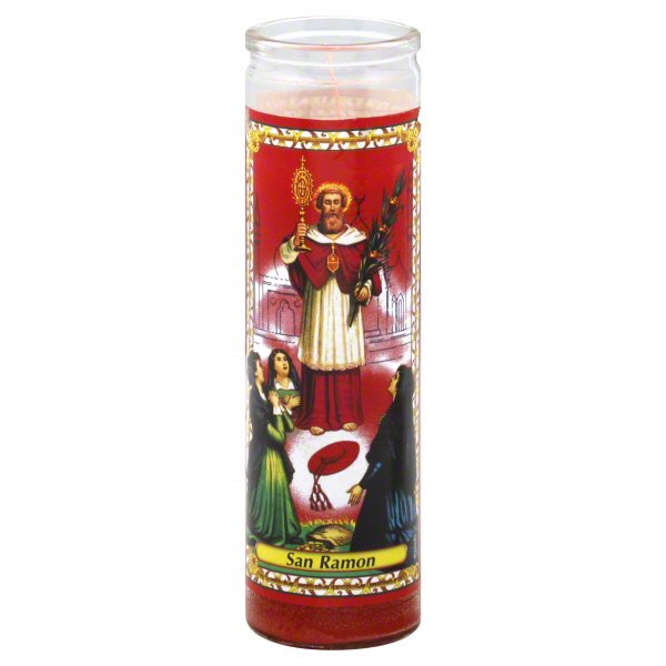 Brilux San Ramon Religious Candle - Red Wax