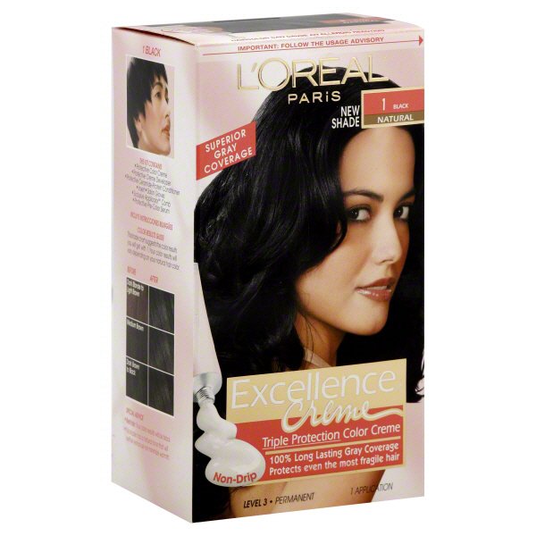 L'Oréal Paris Excellence Créme Permanent Hair Color, 1 Black
