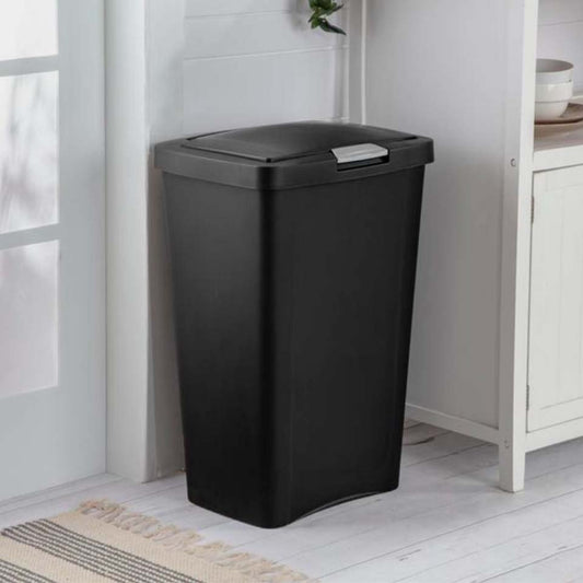 Sterilite Touch-Top Waste Basket - Black