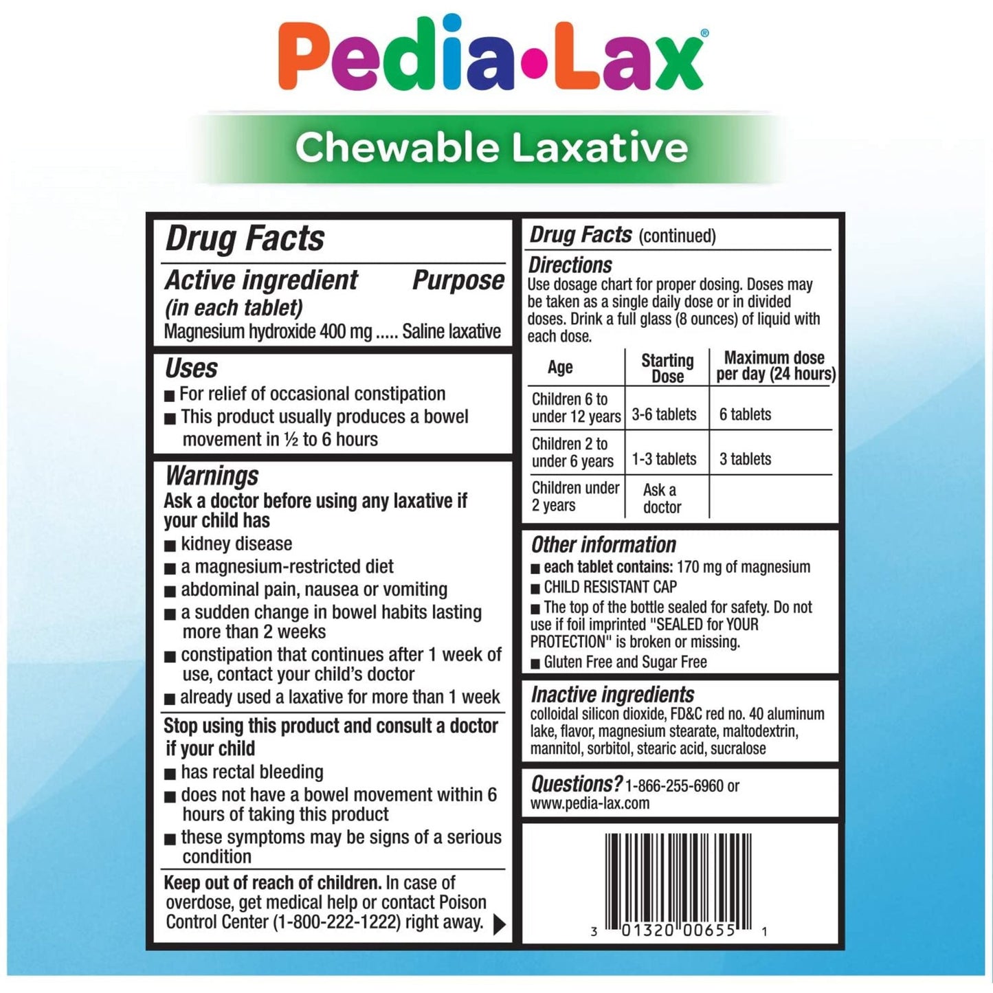 Pedia-Lax Laxative Chewable Tablets - Watermelon
