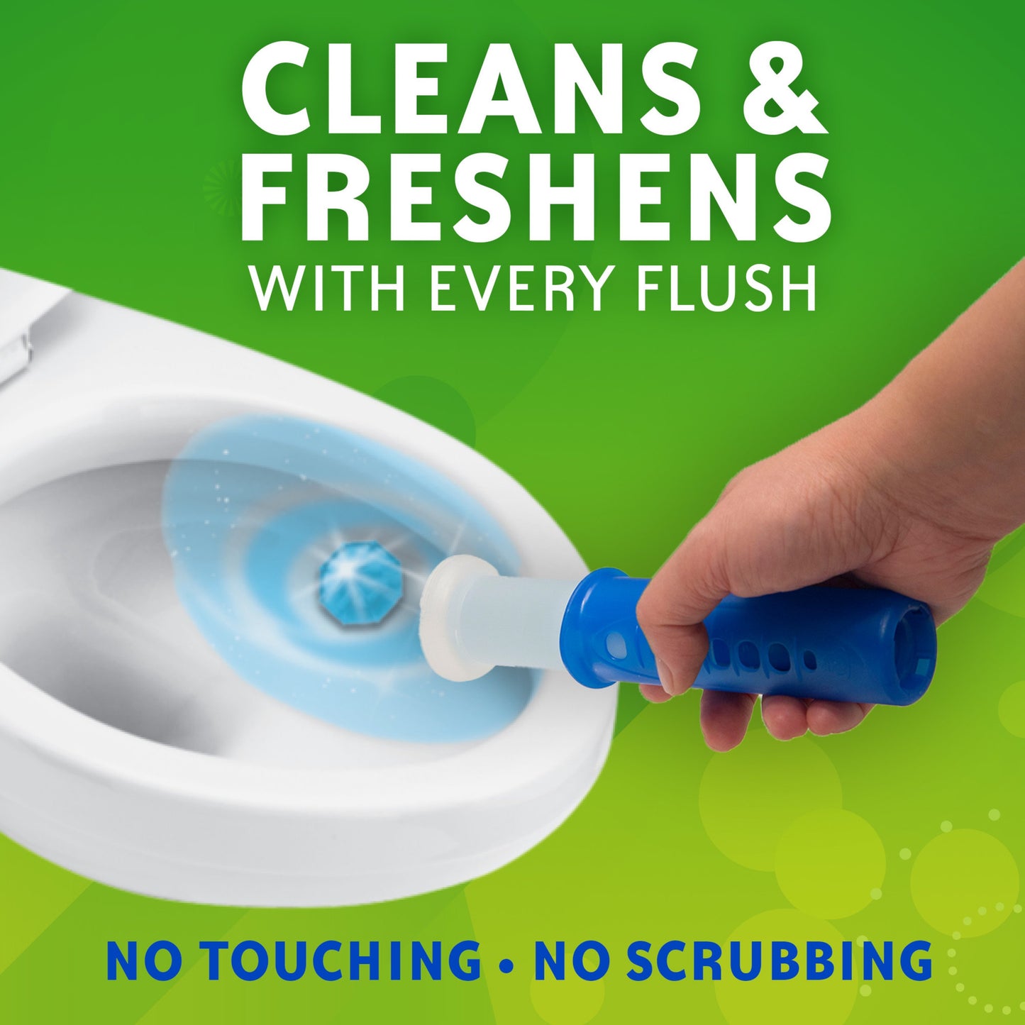 Scrubbing Bubbles Fresh Gel Toilet Cleaning Stamp, Rainshower Dispenser with 6 Gel Stamps