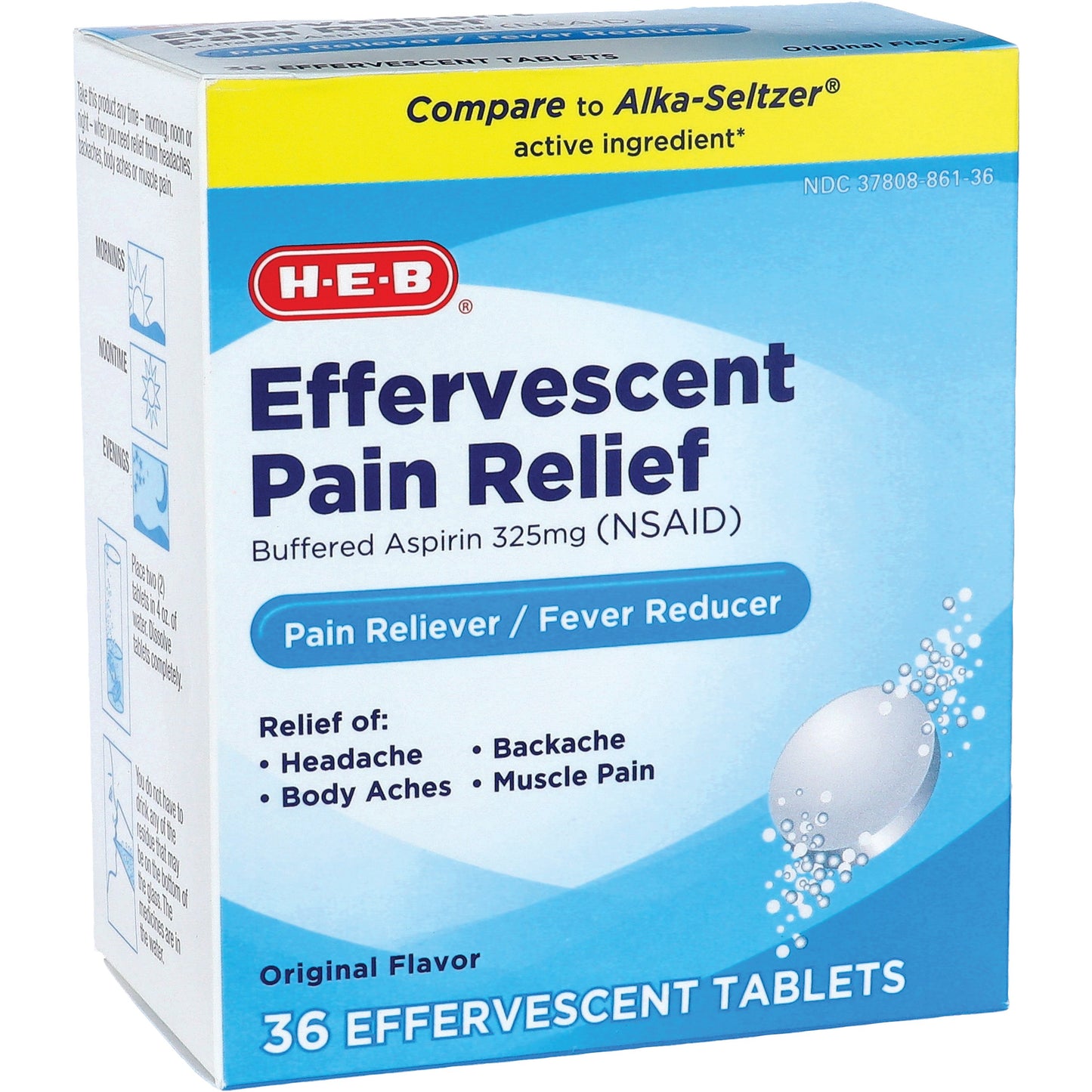 H-E-B Antacid and Pain Relief Original Flavor Effervescent Tablets