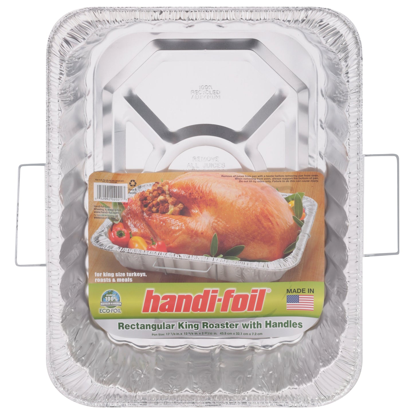 Handi-Foil Rectangular King Roaster Foil Pan with Handles