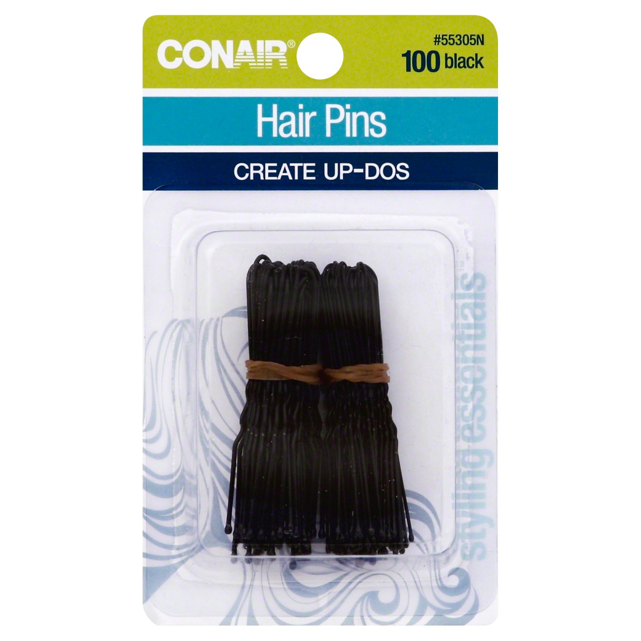 Conair Styling Essentials Black Secure Hold Hair Pins