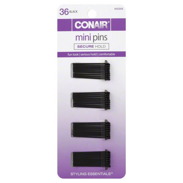 Conair Styling Essentials Black Secure Hold Mini Pins